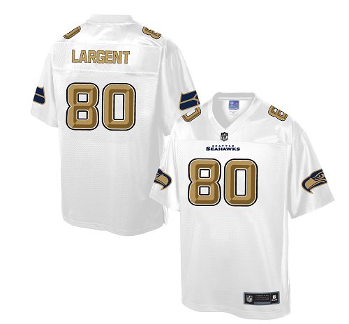 Men's Game Steve Largent Nike Jersey White - #80 Pro Line Fashion NFL Seattle Seahawks